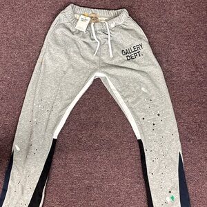 Gallery Dept Gray Joggers with White Drawstring